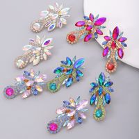 Fashion Flower Alloy Inlay Artificial Pearls Artificial Diamond Women's Drop Earrings 1 Pair main image 1