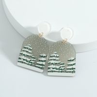 Fashion Christmas Tree Snowflake Plastic Resin Printing Women's Drop Earrings 1 Pair main image 1