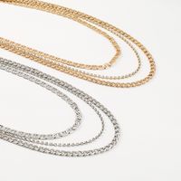 Wholesale Jewelry Simple Style Geometric Iron Plating Layered Necklaces main image 5