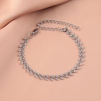 Simple Style Leaf Stainless Steel Bracelets 1 Piece main image 5