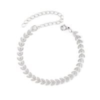 Simple Style Leaf Stainless Steel Bracelets 1 Piece main image 4