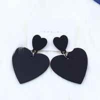 Simple Style Heart Shape Arylic Stoving Varnish Women's Drop Earrings 1 Pair sku image 1