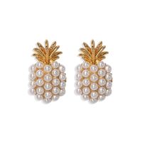 Fashion Pineapple Alloy Inlay Rhinestones Women's Ear Studs 1 Pair main image 3