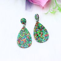 Cute Water Droplets Arylic Printing Women's Drop Earrings 1 Pair main image 5