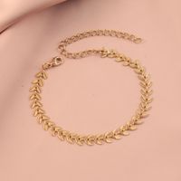 Simple Style Leaf Stainless Steel Bracelets 1 Piece main image 2