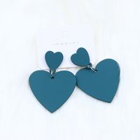 Simple Style Heart Shape Arylic Stoving Varnish Women's Drop Earrings 1 Pair sku image 5