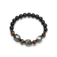 Retro Geometric Beaded Volcanic Rock Handmade Bracelets sku image 8