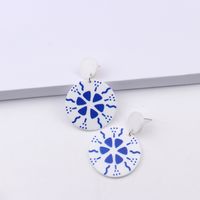 Retro Flower Arylic Stoving Varnish Women's Drop Earrings 1 Pair main image 2