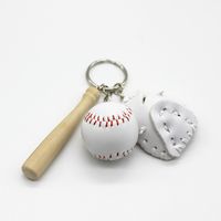 Fashion Baseball Pu Leather Unisex Bag Pendant Keychain sku image 7