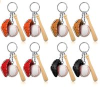 Fashion Baseball Pu Leather Unisex Bag Pendant Keychain main image 6