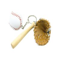 Fashion Baseball Pu Leather Unisex Bag Pendant Keychain main image 4