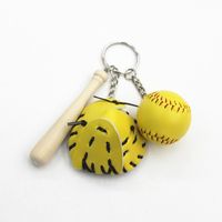 Fashion Baseball Pu Leather Unisex Bag Pendant Keychain sku image 1