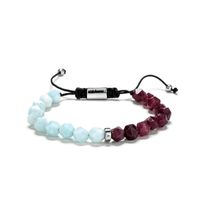 Retro Geometric Beaded Agate Bracelets 1 Piece sku image 8