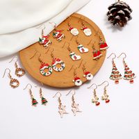 Fashion Christmas Tree Santa Claus Alloy Plating Women's Drop Earrings 1 Pair main image 4