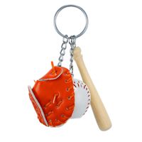 Fashion Baseball Pu Leather Unisex Bag Pendant Keychain sku image 8