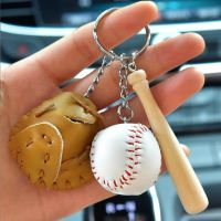 Fashion Baseball Pu Leather Unisex Bag Pendant Keychain sku image 5