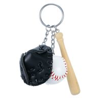 Fashion Baseball Pu Leather Unisex Bag Pendant Keychain sku image 9