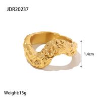 Fashion Solid Color Stainless Steel Plating Rings 1 Piece sku image 1
