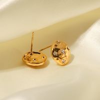 1 Pair Fashion Solid Color Plating Inlay Stainless Steel Zircon Ear Studs main image 4