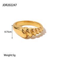 Fashion Solid Color Stainless Steel Plating Rings 1 Piece sku image 2