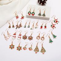 Fashion Christmas Tree Santa Claus Alloy Plating Women's Drop Earrings 1 Pair main image 2