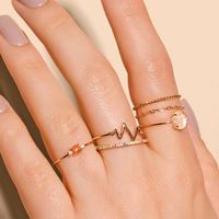 Fashion Solid Color Stainless Steel Irregular Plating Open Ring 1 Piece main image 3