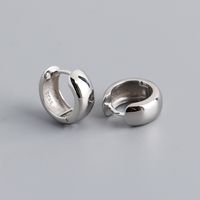 Fashion Circle Sterling Silver Plating Earrings 1 Pair sku image 2
