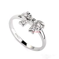 Stylish Cute Temperament With Rhinestone Bow Ring Nhlj130024 sku image 18