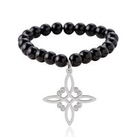 Nordic Style Geometric Symbol Beaded Alloy Hollow Out Unisex Bracelets 1 Piece sku image 2