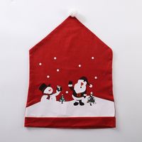 Christmas Cute Santa Claus Cloth Party Chair Cover 1 Piece main image 4