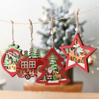 Christmas Cute Cartoon Wood Party Hanging Ornaments main image 3