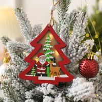 Christmas Cute Cartoon Wood Party Hanging Ornaments sku image 2
