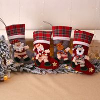 Christmas Retro Santa Claus Snowman Cloth Party Christmas Socks main image 4
