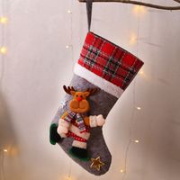 Christmas Retro Santa Claus Snowman Cloth Party Christmas Socks sku image 3