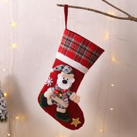 Christmas Retro Santa Claus Snowman Cloth Party Christmas Socks sku image 4
