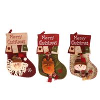 Christmas Fashion Santa Claus Snowman Elk Cloth Banquet Christmas Socks 1 Piece main image 4