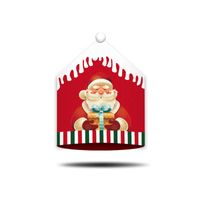 Christmas Cute Santa Claus Brushed Cloth Party Chair Cover main image 5