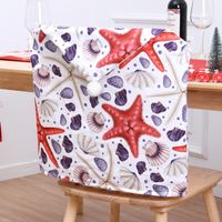 Christmas Cute Santa Claus Brushed Cloth Party Chair Cover sku image 4