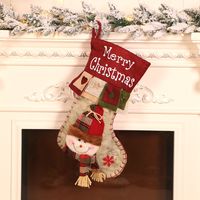 Christmas Fashion Santa Claus Snowman Elk Cloth Banquet Christmas Socks 1 Piece main image 2