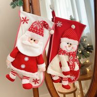 Christmas Fashion Santa Claus Snowman Cloth Nonwoven Party Christmas Socks main image 1