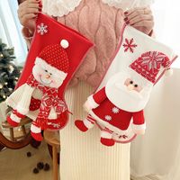 Christmas Fashion Santa Claus Snowman Cloth Nonwoven Party Christmas Socks main image 5