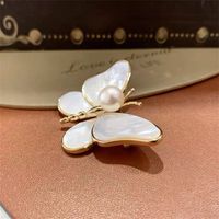 Sweet Butterfly Alloy Artificial Pearls Women's Brooches main image 5