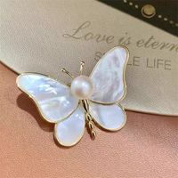 Sweet Butterfly Alloy Artificial Pearls Women's Brooches main image 1