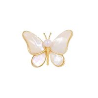 Sweet Butterfly Alloy Artificial Pearls Women's Brooches main image 4