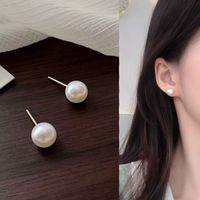 Sweet Ball Alloy Artificial Pearls Women's Ear Studs 1 Pair main image 4