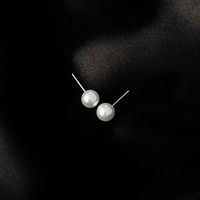 Sweet Ball Alloy Artificial Pearls Women's Ear Studs 1 Pair sku image 1