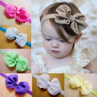 Cute Solid Color Bow Knot Cloth Hair Band main image 1
