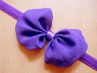 Cute Solid Color Bow Knot Cloth Hair Band main image 3