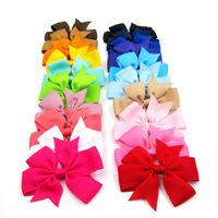 Cute Solid Color Flower Cloth Hair Clip main image 1