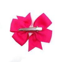 Cute Solid Color Flower Cloth Hair Clip main image 3